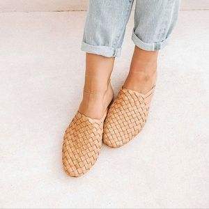 Liberté Tulum woven leather mules